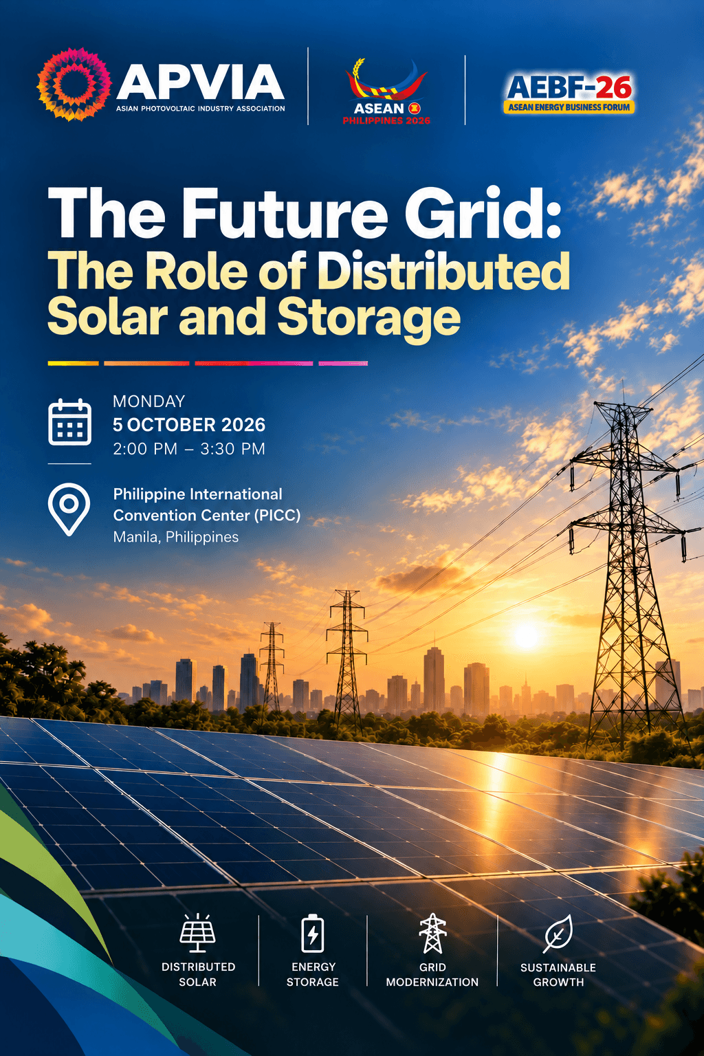 Poster for The Future Grid: The Role of Distributed Solar and Storage