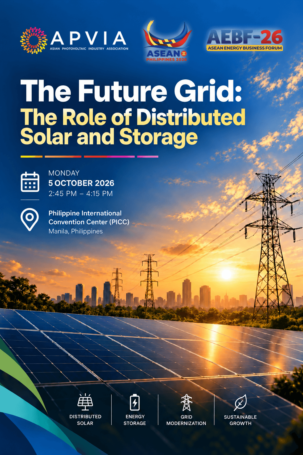 Poster for The Future Grid: The Role of Distributed Solar and Storage